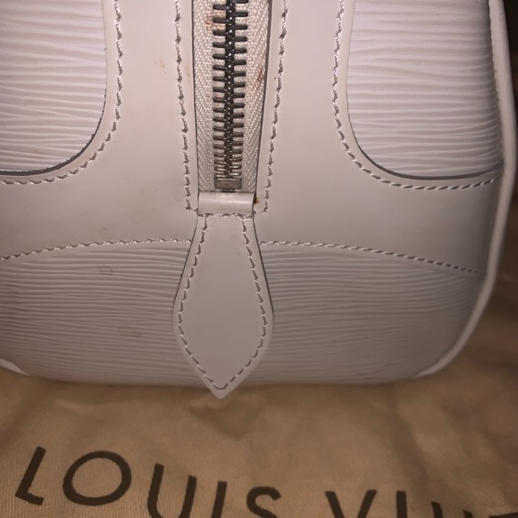 AUTHENTIC Louis Vuitton ivory bag purse bowling - Picture 14 of 15